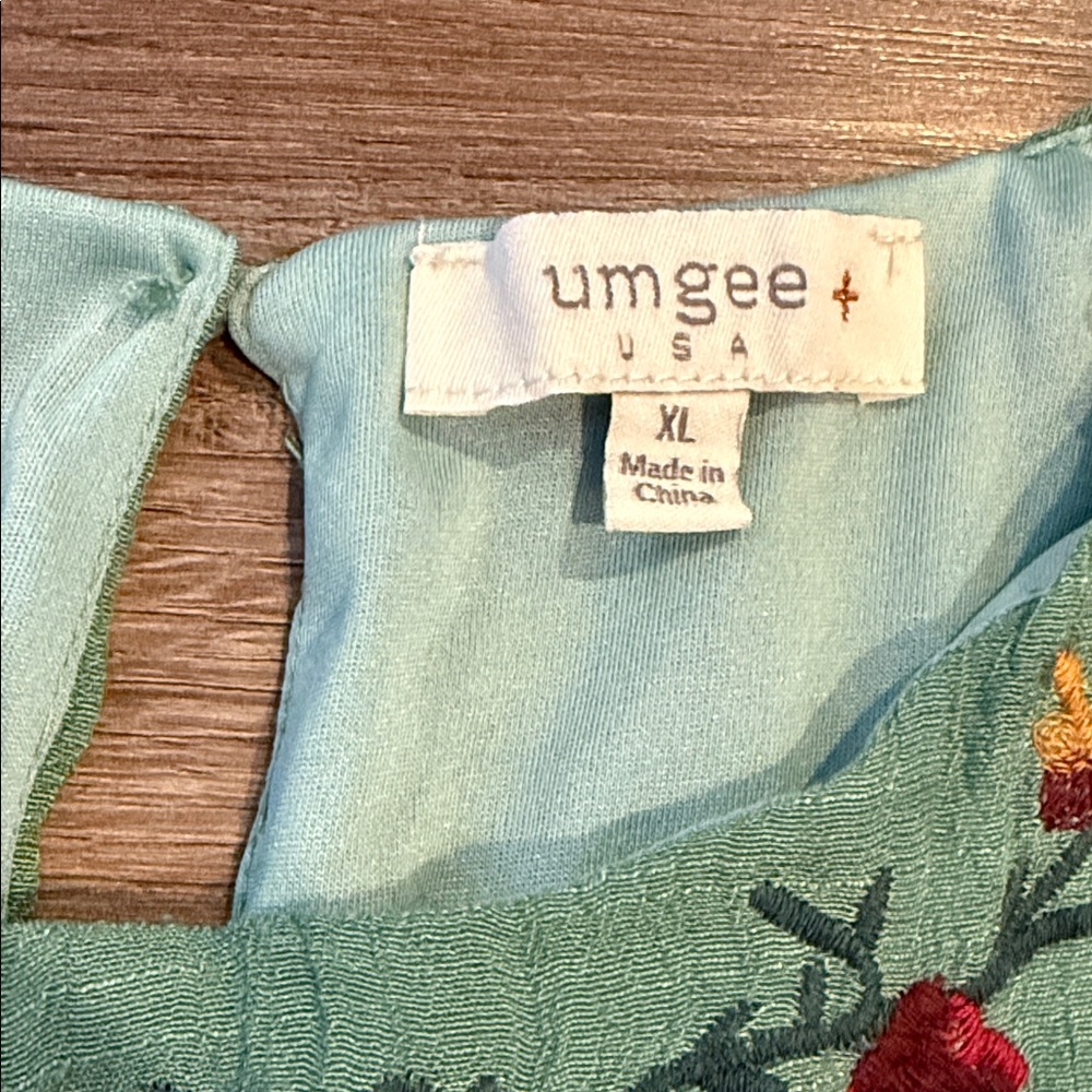 Embroidered Green Boho Mini Dress - Picture 8 of 10